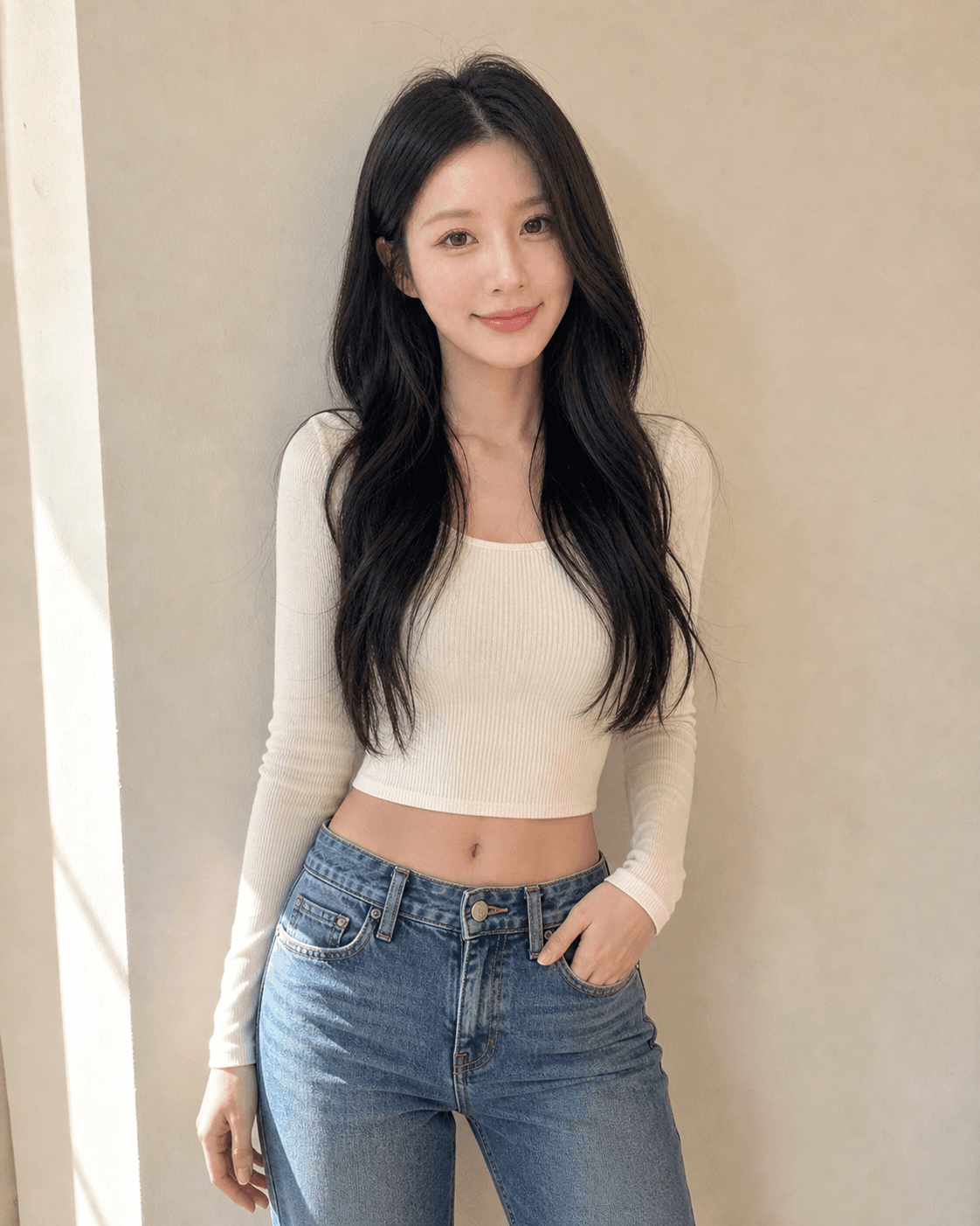 Outfit look — Cropped + denim